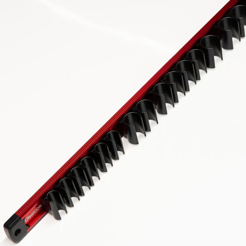 Magnetic Extension Holder with extensions and ratchet handles secured in clips