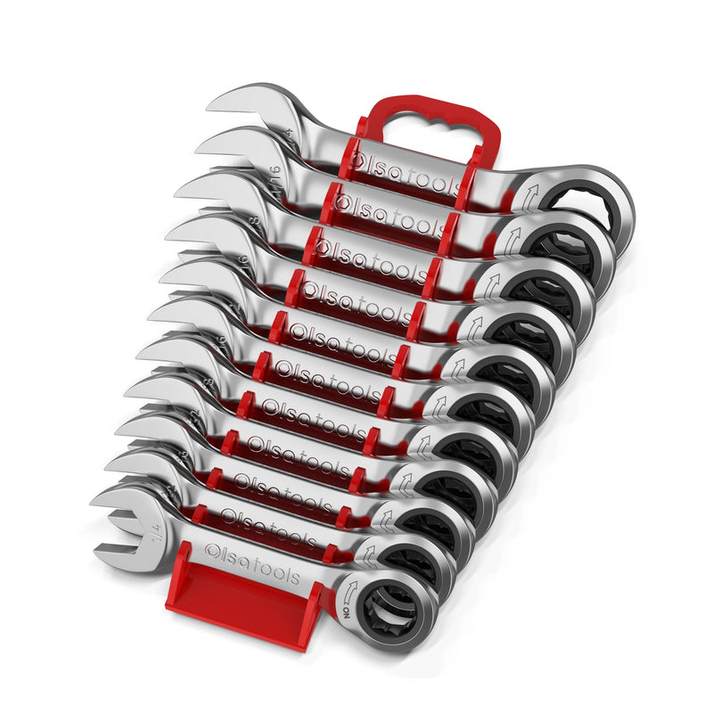 Stubby ratcheting wrench set from Olsa Tools