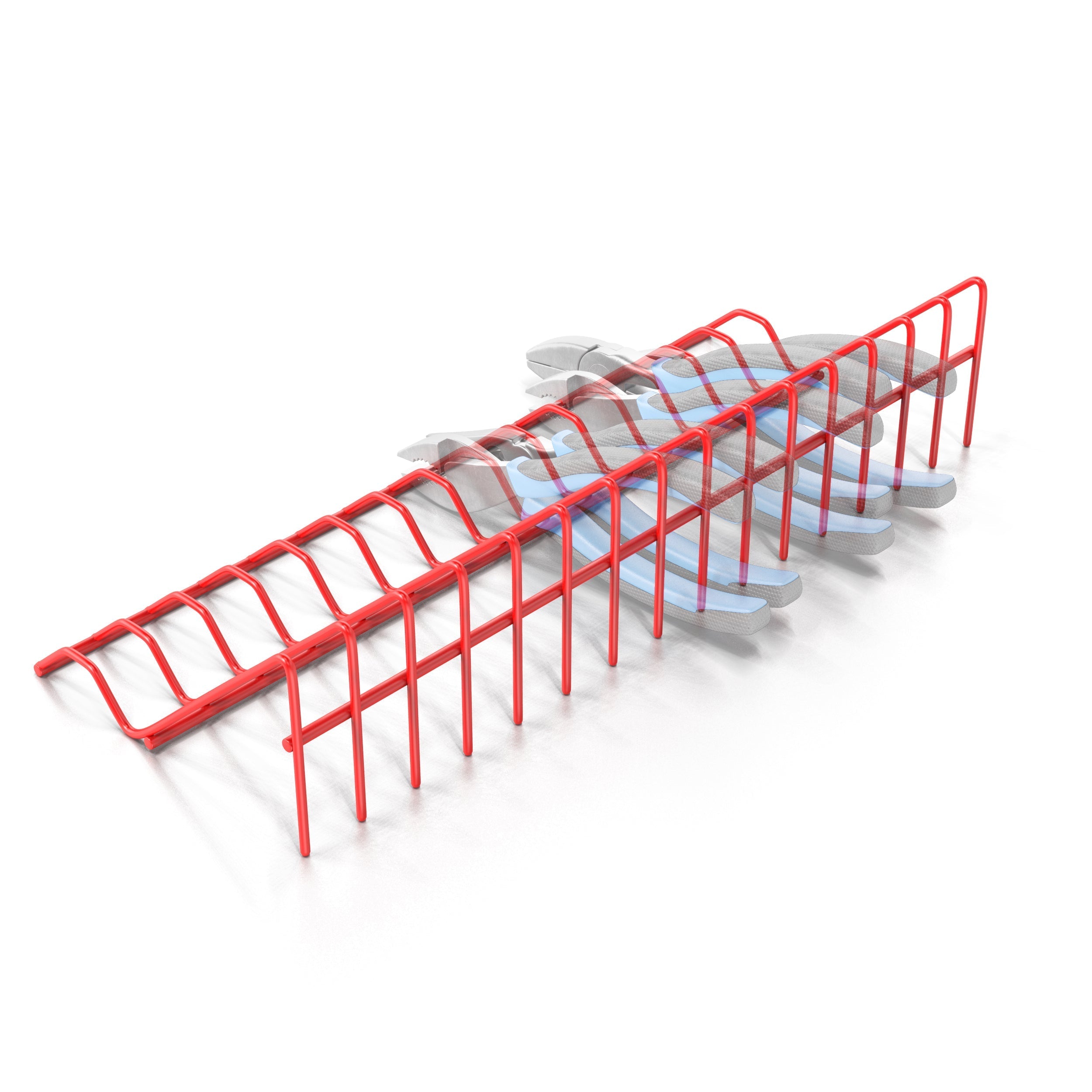 2-Pack Plier Organizer Rack 20 Slots W/Non-Slip Rubber Base Pliers Not Include