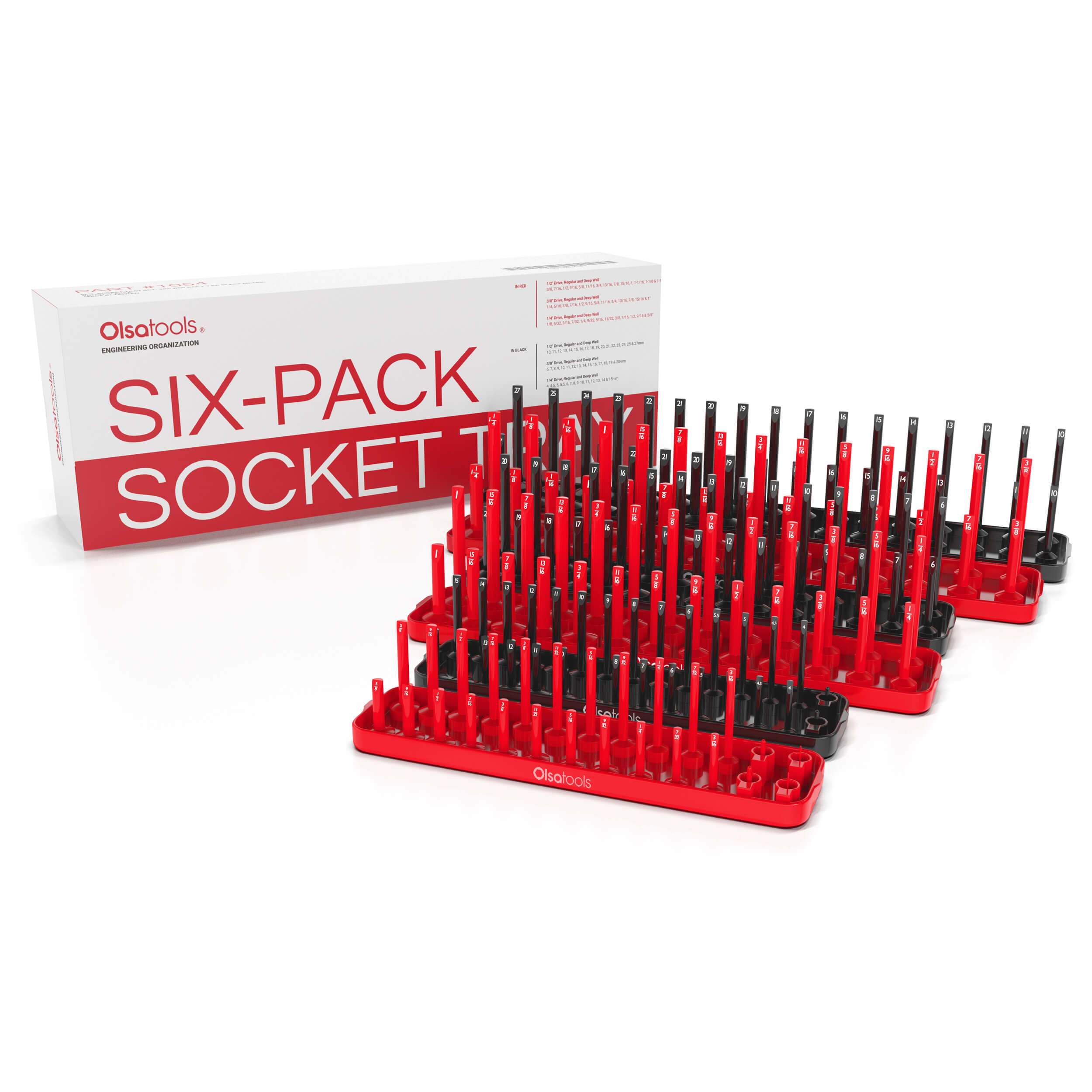 Olsa Tools Plier Rack | Pliers Organizer for Tool Box Drawer Storage (Red)|  Plier Holder Holds 16 Pliers | Professional Grade