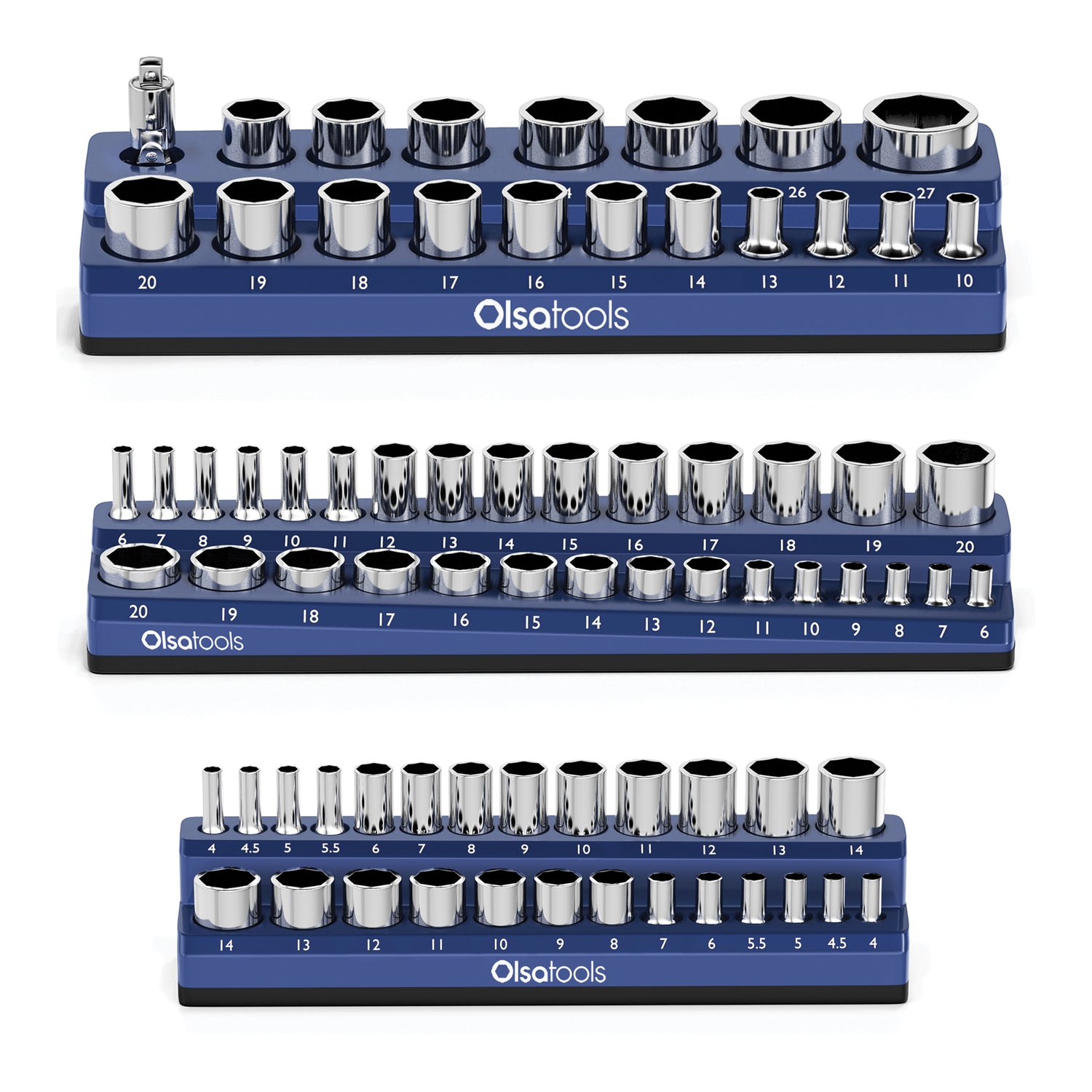 2-Row Magnetic Socket Holder | #1 Top Rated Socket Organizer – Olsa Tools