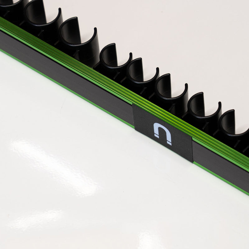 Three clip sizes on the Magnetic Extension Holder for different extension and ratchet handle sizes
