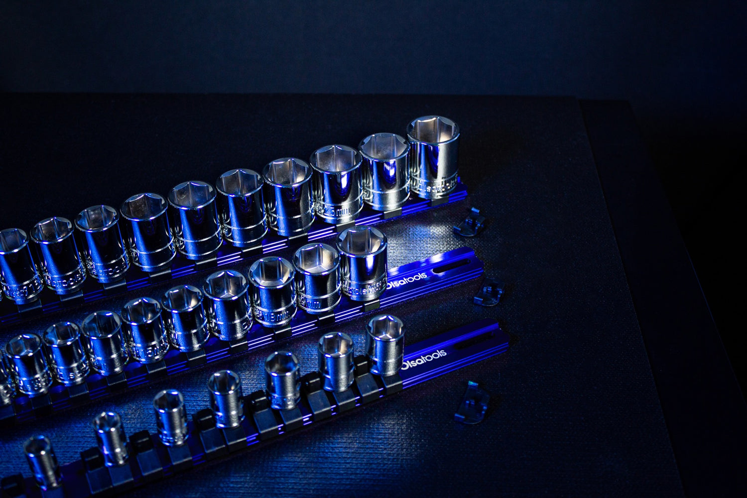 Aluminum Socket Organizer Rails with Locking End Caps – Olsa Tools