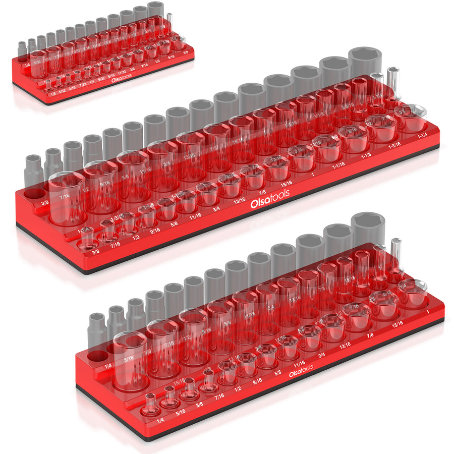 3-Row Magnetic Socket Holder | Designed in Canada | Olsa Tools