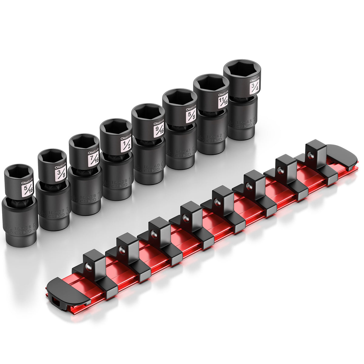 Rotating Socket Rail Impact Swivel Socket Sets | Professional Grade | Olsa Tools