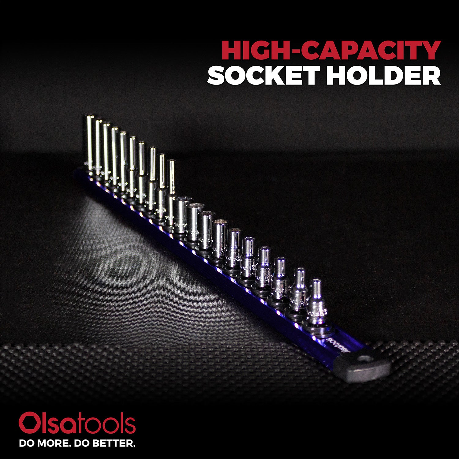 Magnetic Aluminum Socket Rails with Swiveling Clips | Olsa Tools®