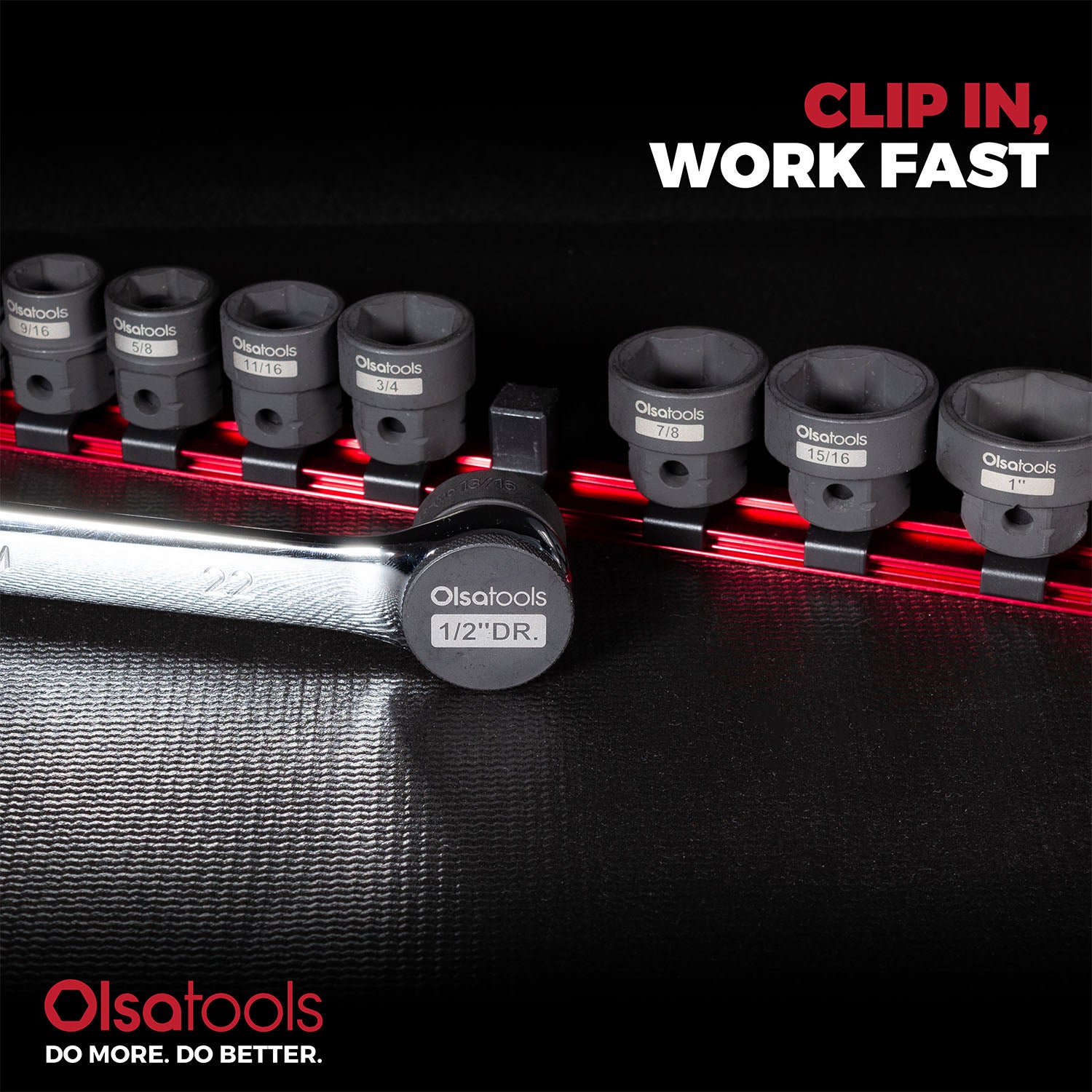 3pc Clip for Stubby Impact Sockets and Bits | Olsa Tools®