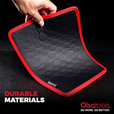 MAGPAD-12x9IN,alt:Magnetic tool mat being bent to show its flexibility