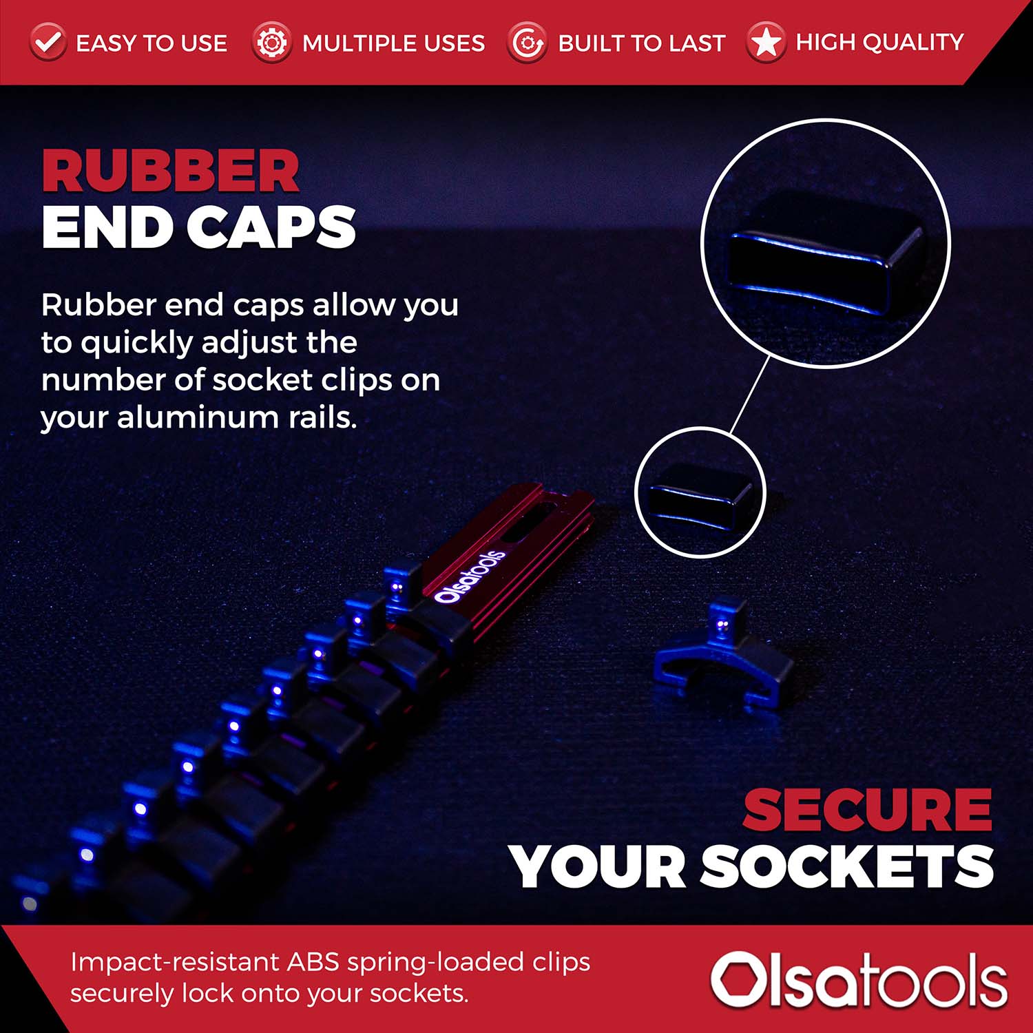 Aluminum Socket Rails | Best Socket Organizer | Olsa Tools