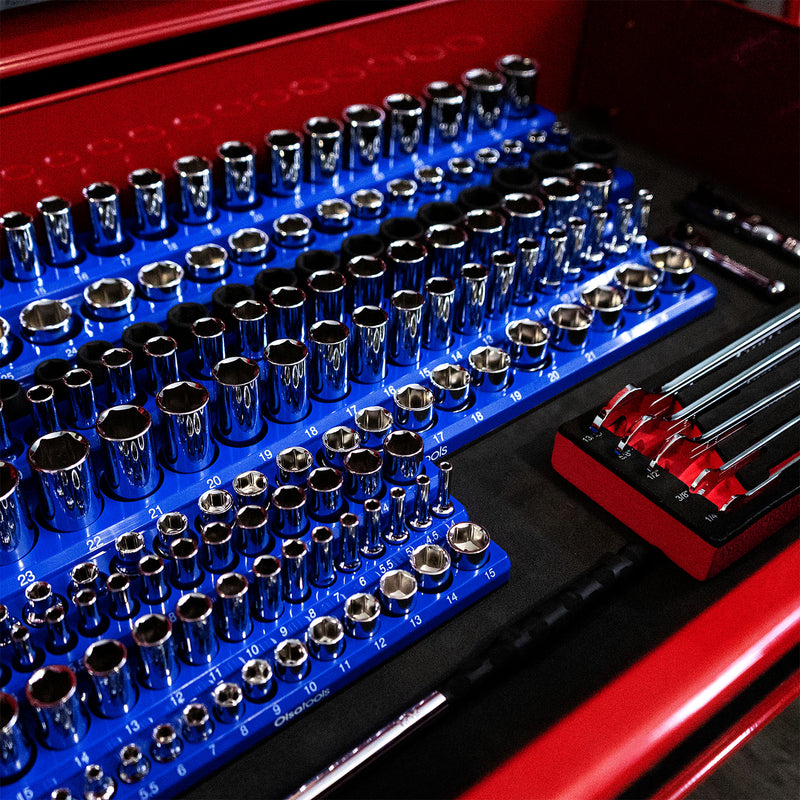 Magnetic socket organizers from Olsa Tools