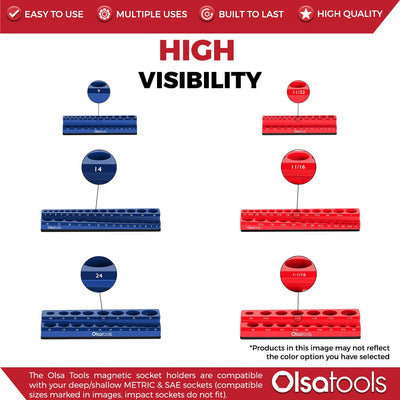 incl:MSKH6PC,alt:Olsa Tools magnetic socket holders set, 6-pieces