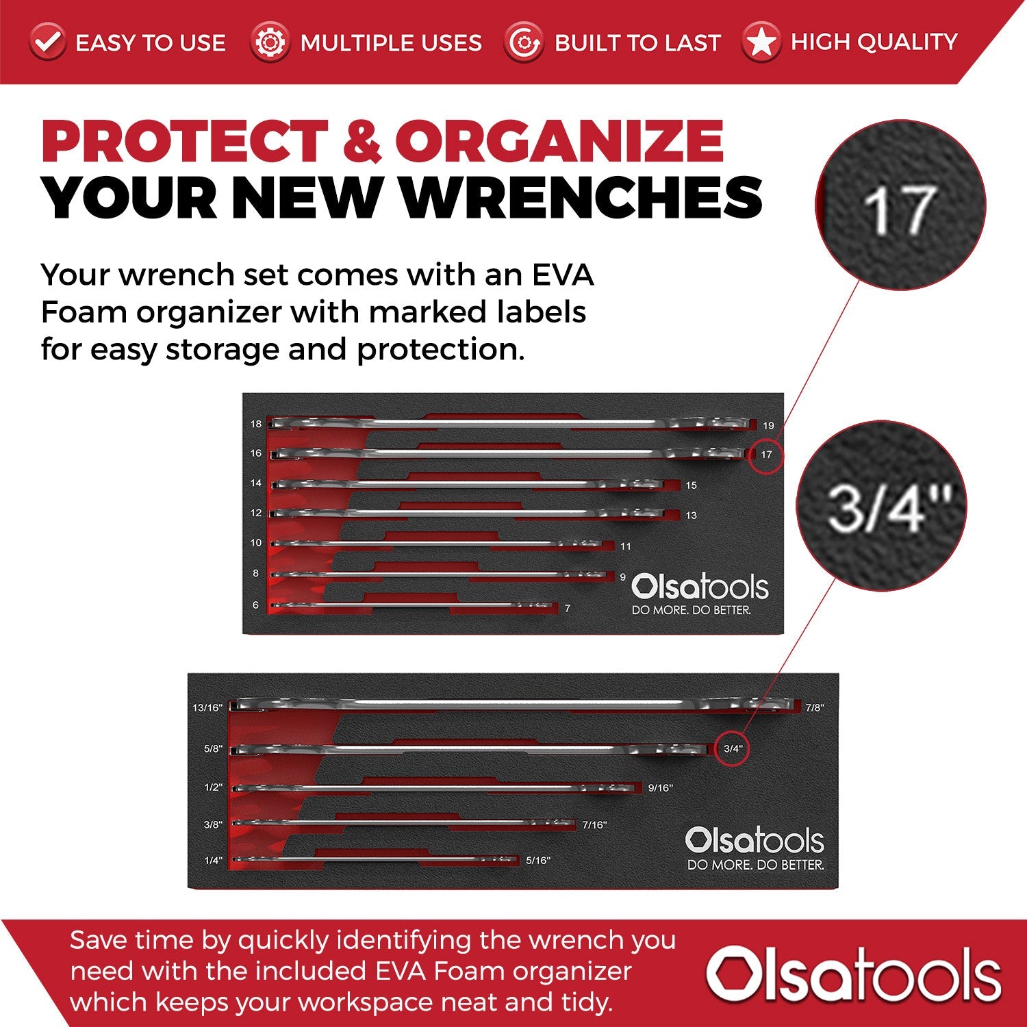 Slim Profile Wrench Set | Olsa Tools | Olsa Tools