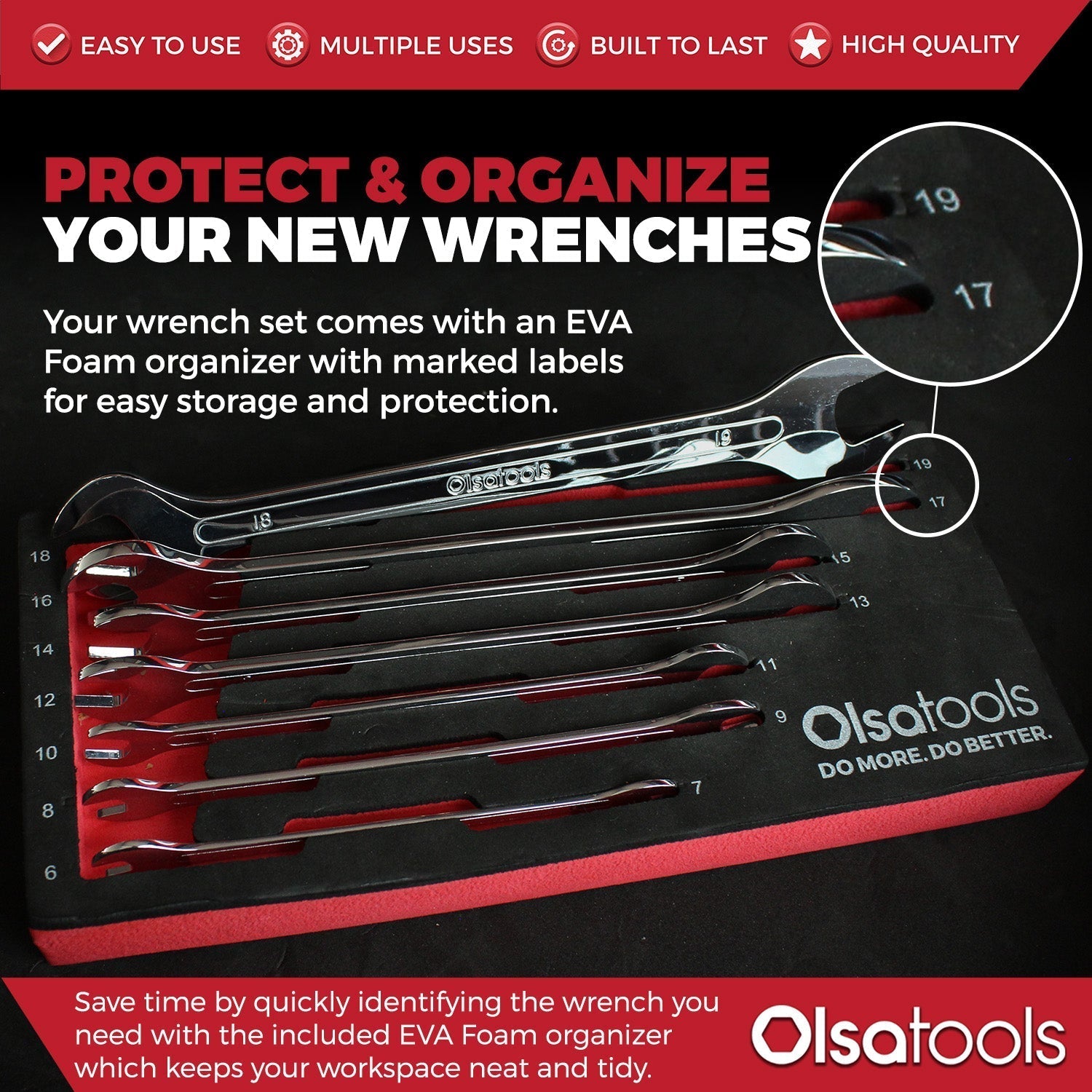 Slim Profile Wrench Set | Olsa Tools | Olsa Tools