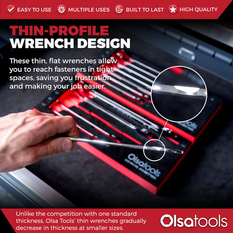 Slim Profile Wrench Set | Olsa Tools | Olsa Tools