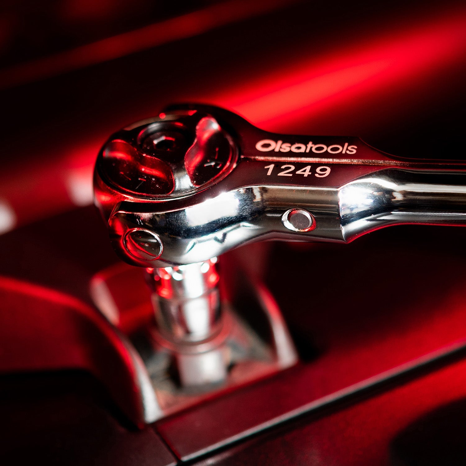 Olsa Tools Swivel Head Ratchet 90 Tooth Round Head