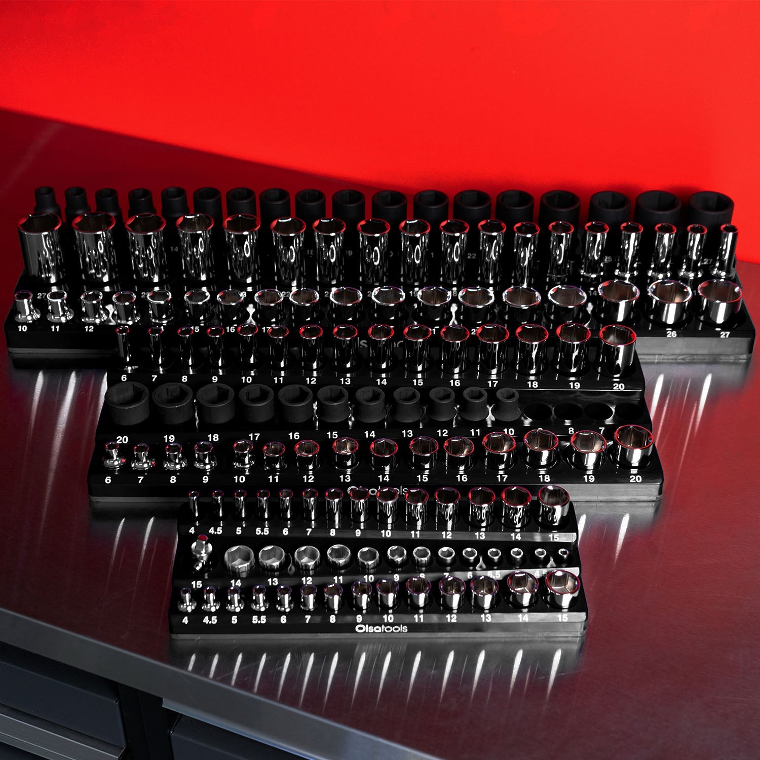 3-Row Magnetic Socket Holder | Designed in Canada | Olsa Tools